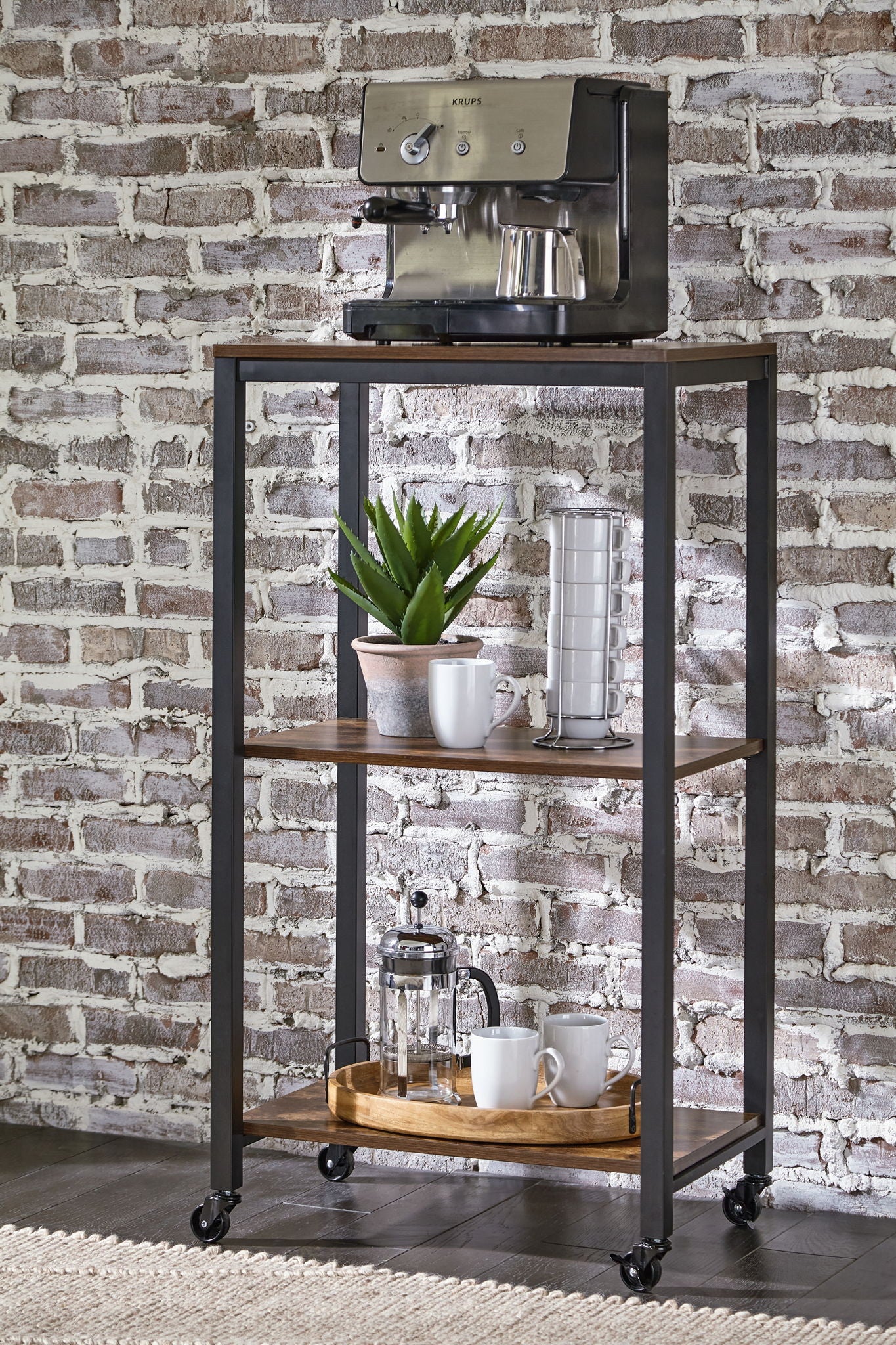 Bevinfield - Bar Cart - Brown / Black