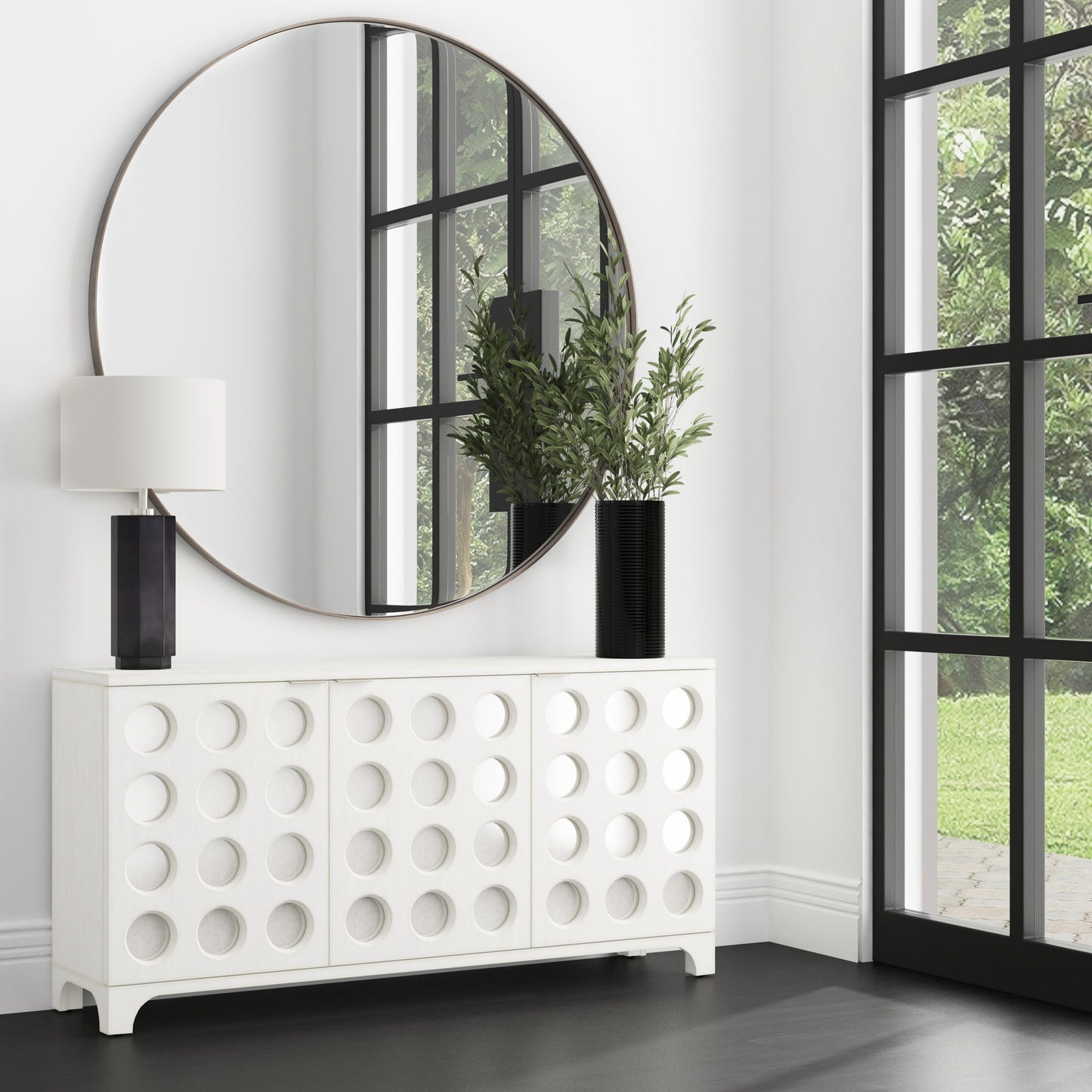 Zeus - Table Lamp - Dark Gray / White