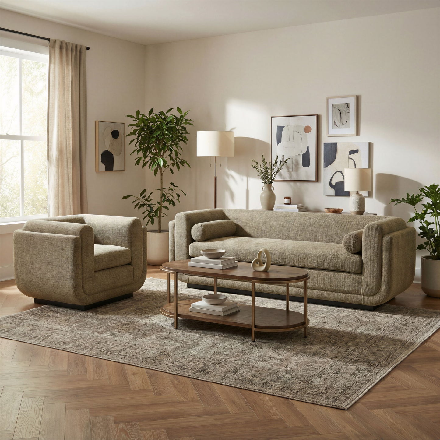 Sereneu - Sofa - Green Tweed