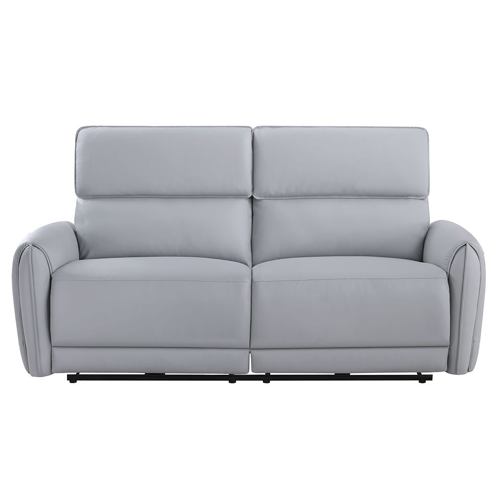 Jeromie - Power Motion Sofa With USB Port - Gray Synthetic Leather