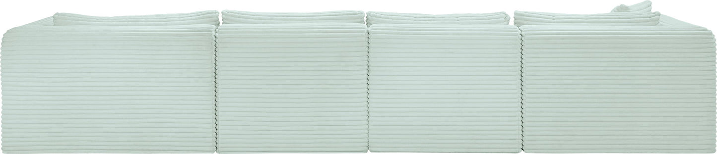 Shaggy - 5 Piece Modular Sectional With Chaise And Ottoman