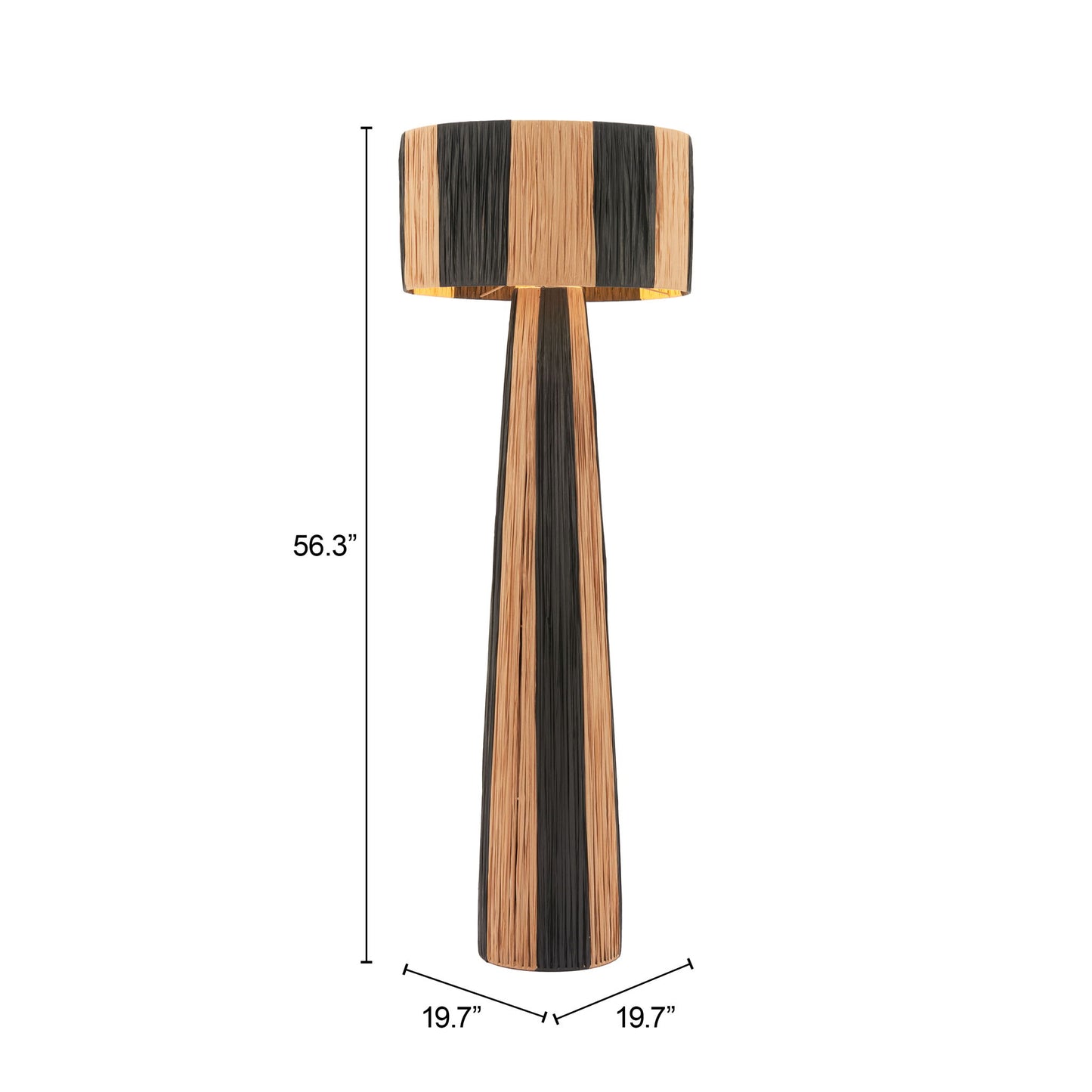 Gala - Floor Lamp - Black / Natural