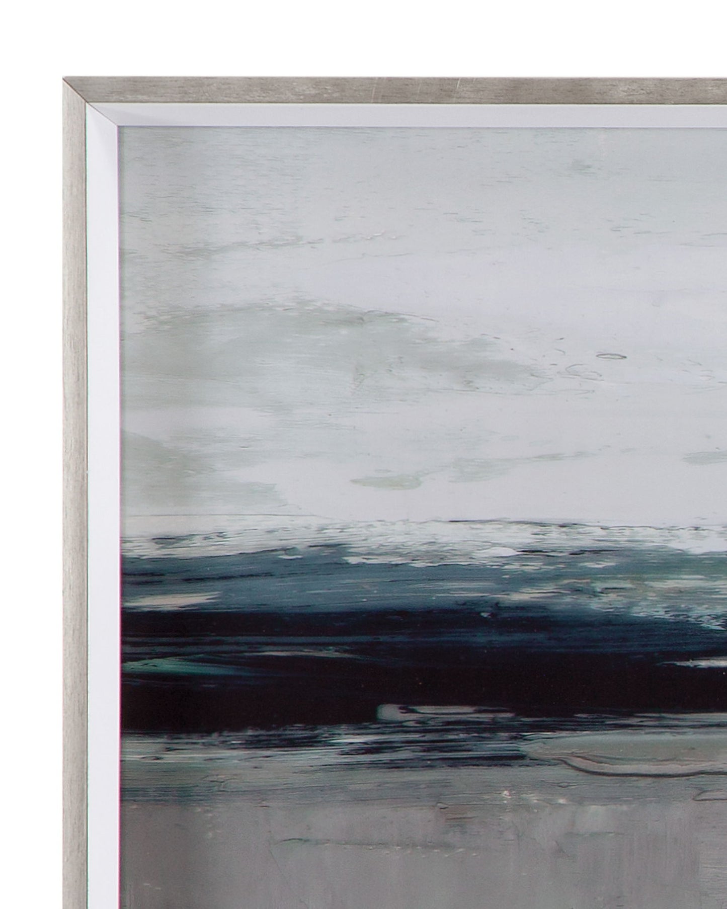 Moody Coast I Framed Art - Light Blue