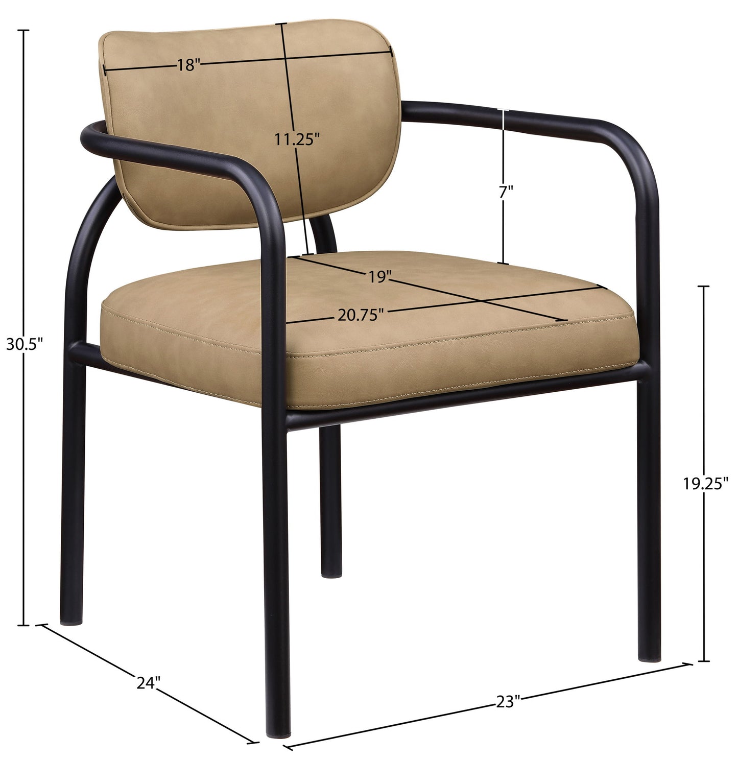Serava - Vegan Leather Upholstered Dining Chair (Set of 2) - Tan