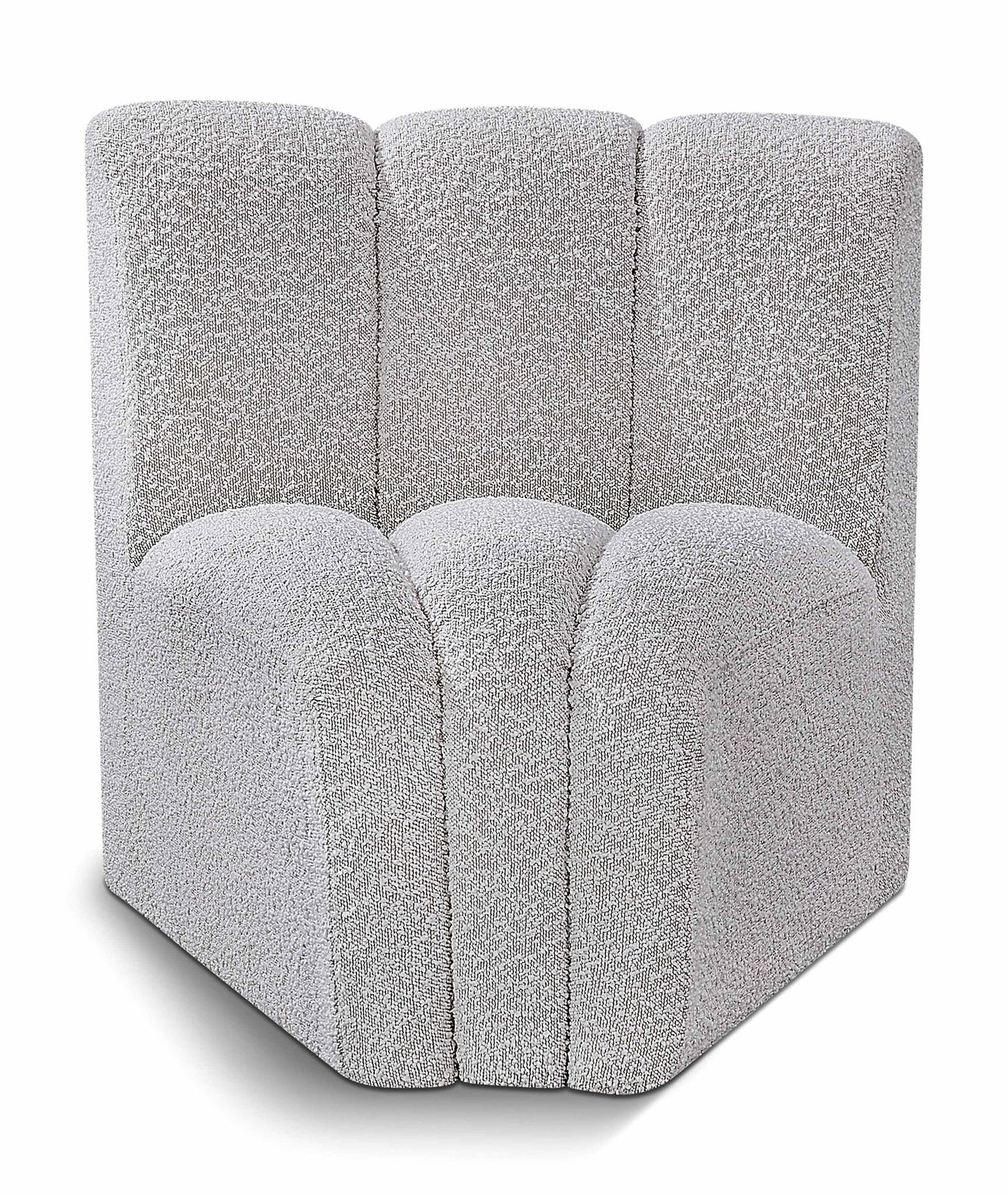 Arc - Boucle Fabric Curved Corner Chair