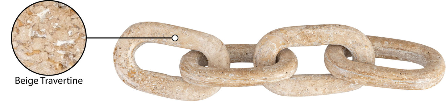 Lynx - Travertine Decorative Chain Links - Natural