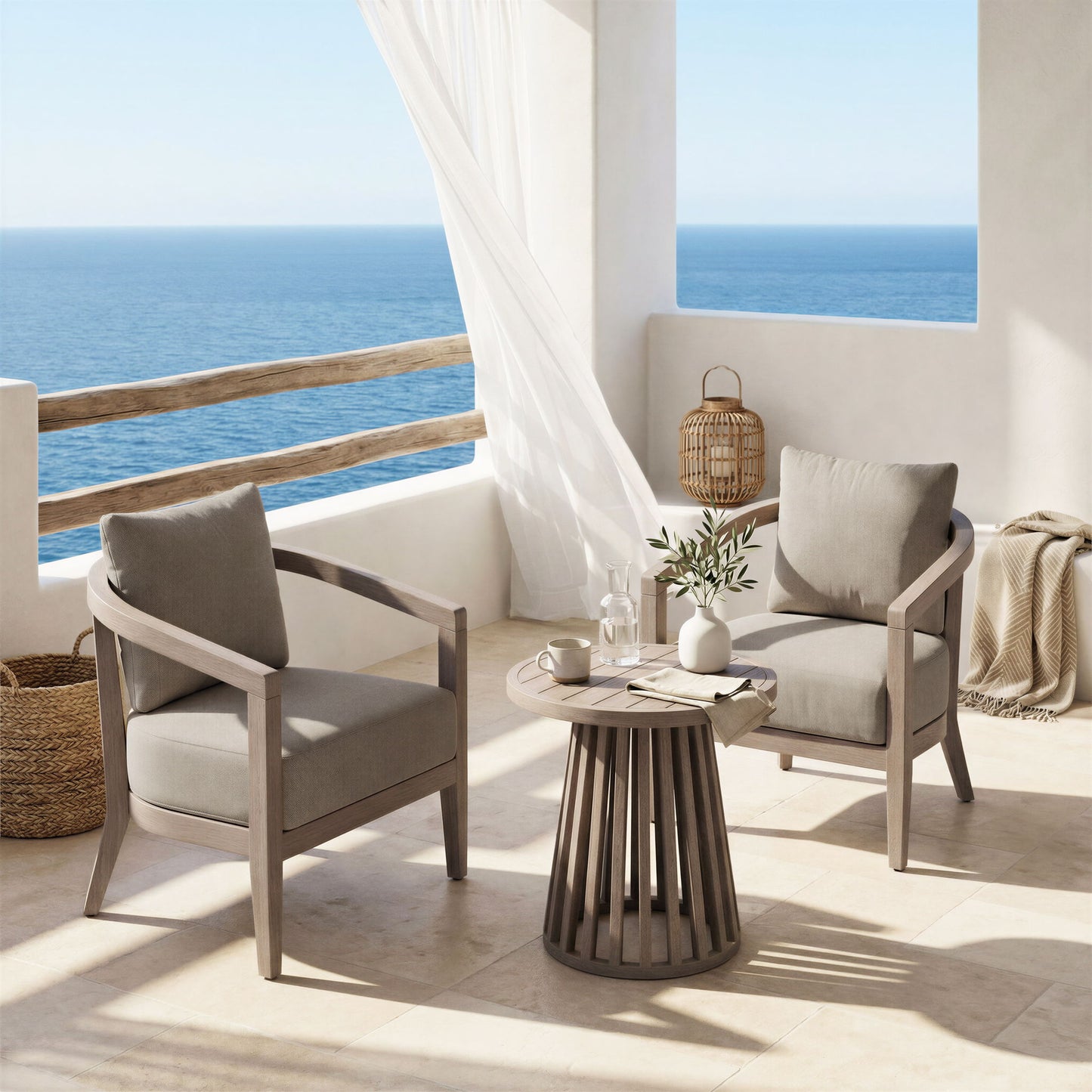Viola - Patio Seating Set - Brown