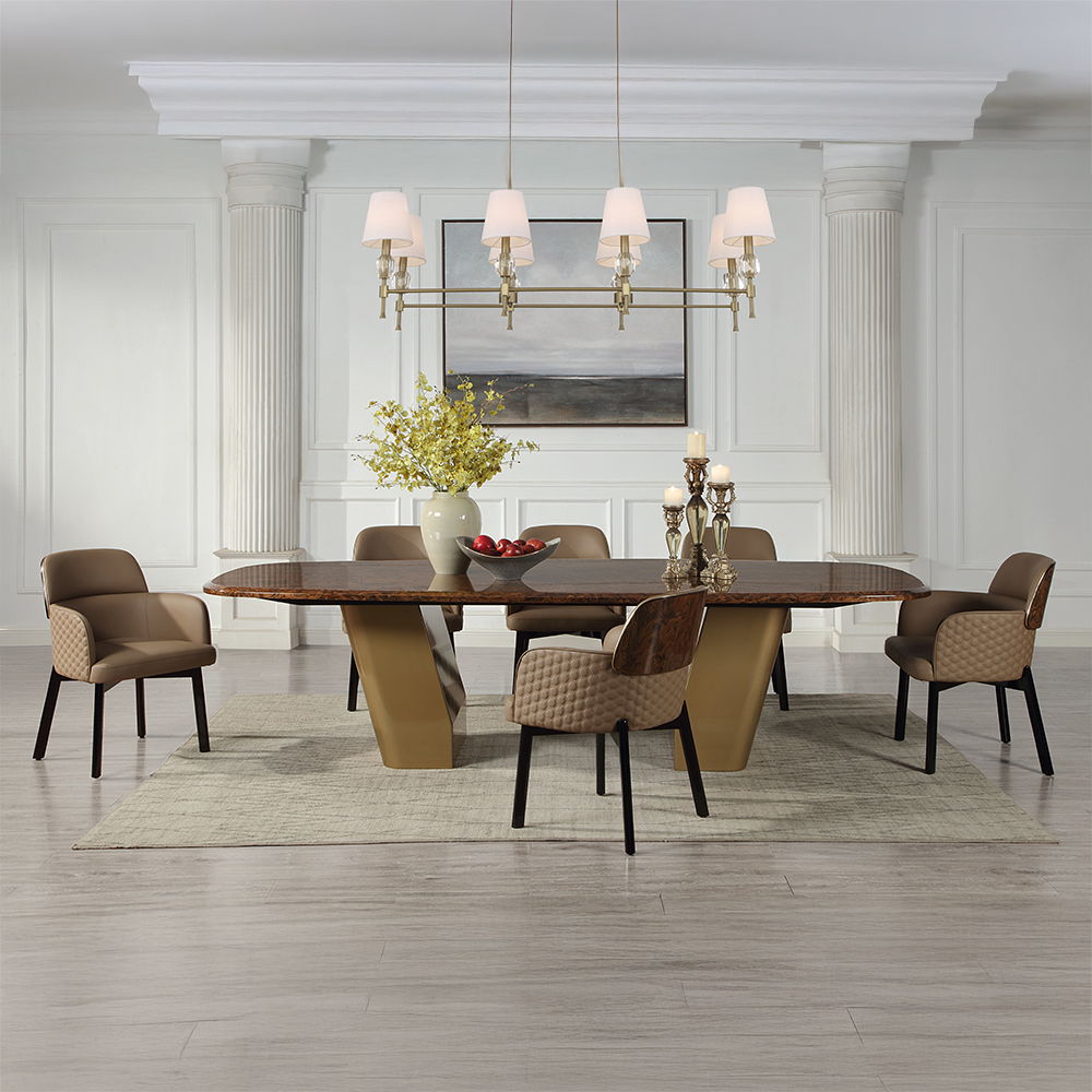 Jamonica - Dining Table - Brown / Gold