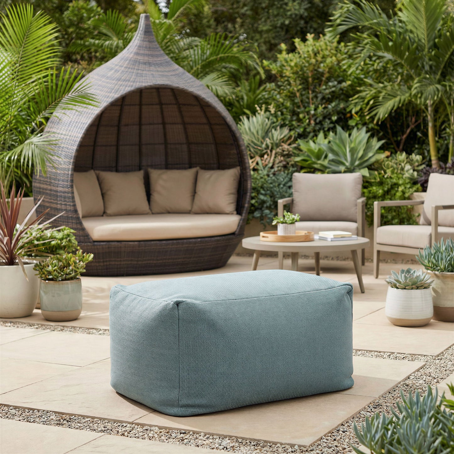 Aroz - Outdoor Ottoman - Green