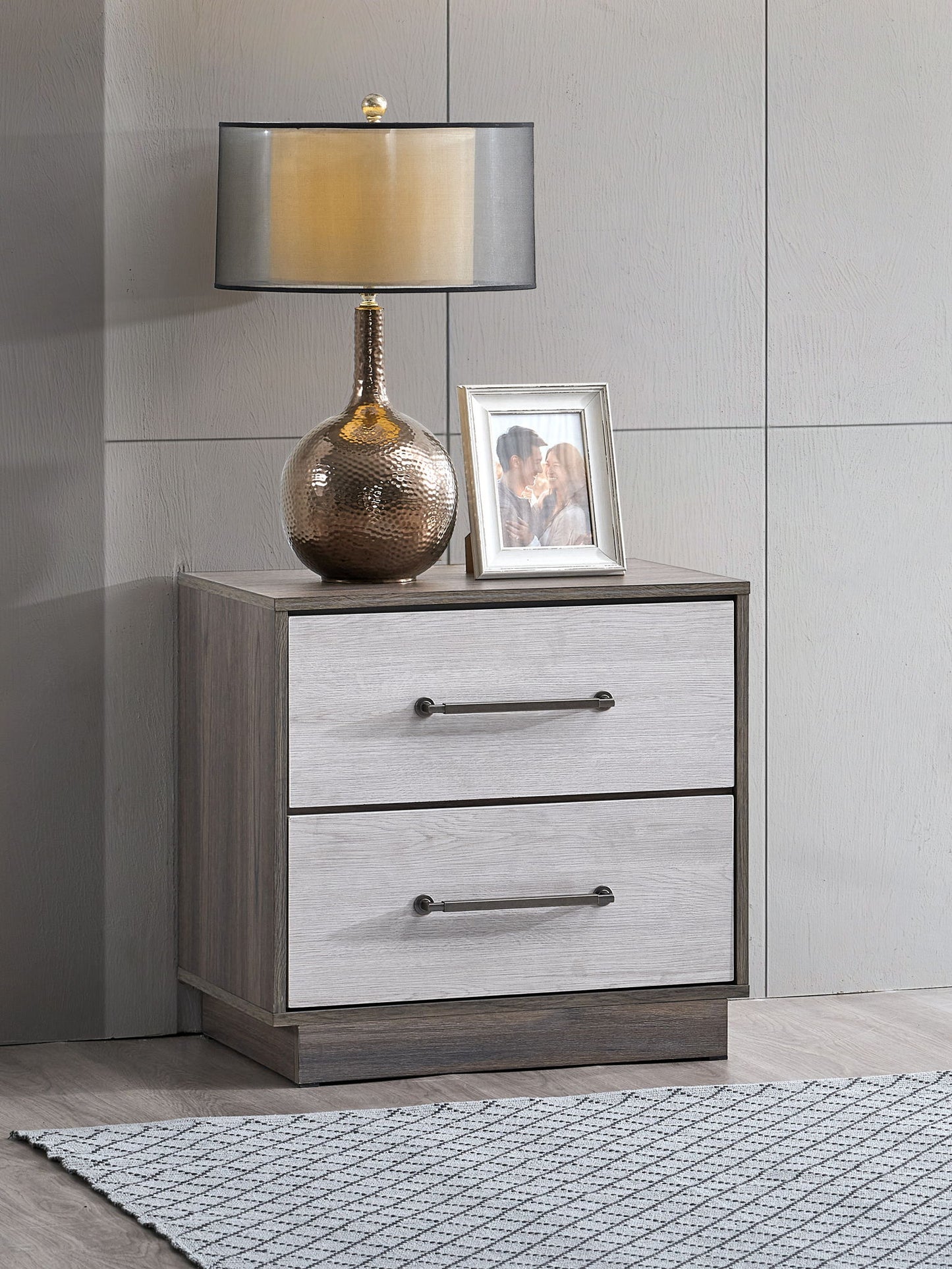 Aberdeen - Nightstand - Gray / Oak