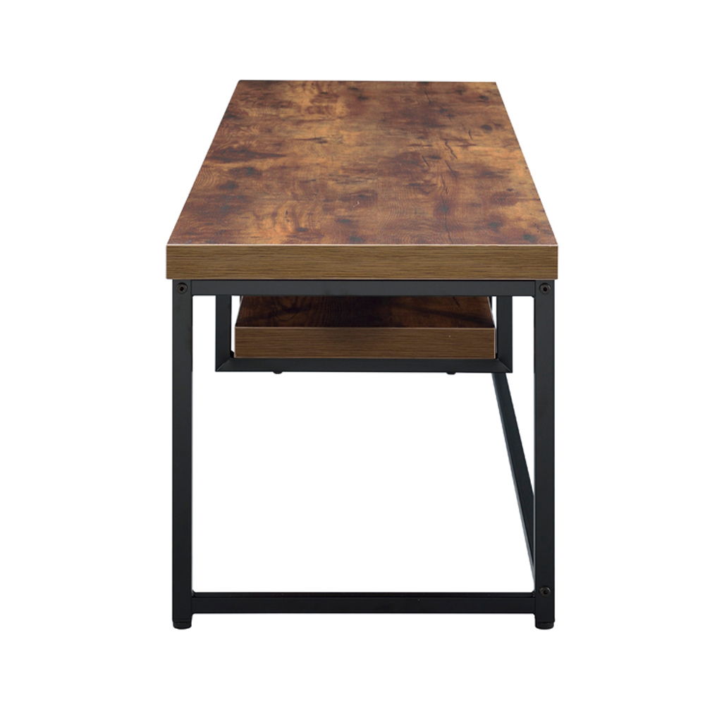 Bob - 16" TV Stand - Weathered Oak & Black Metal