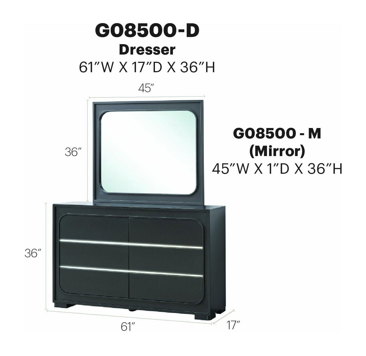 Glory Furniture - Wave - Dresser