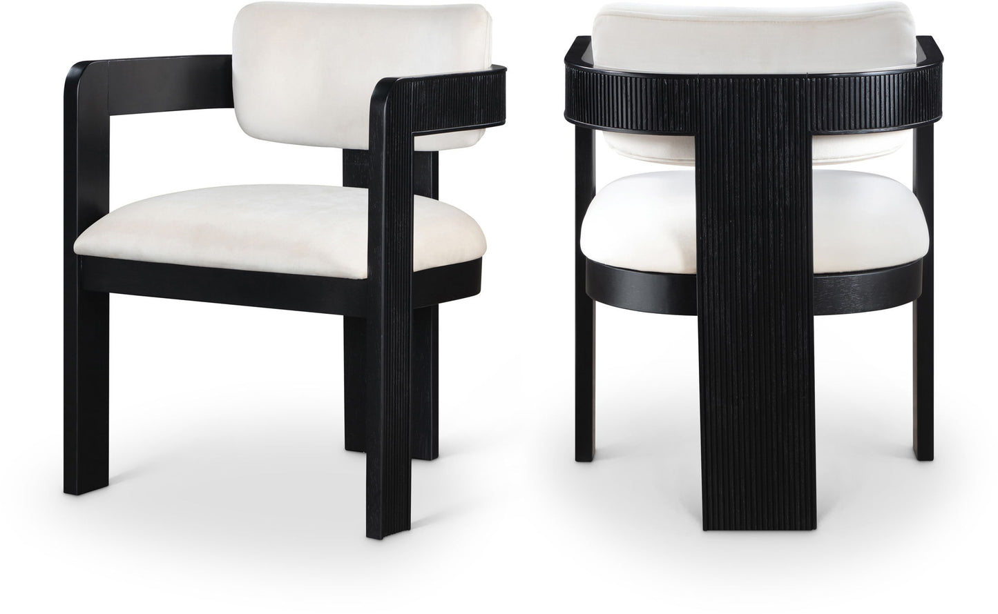 Sacha - Velvet Dining Chair With Black Base (Set of 2)