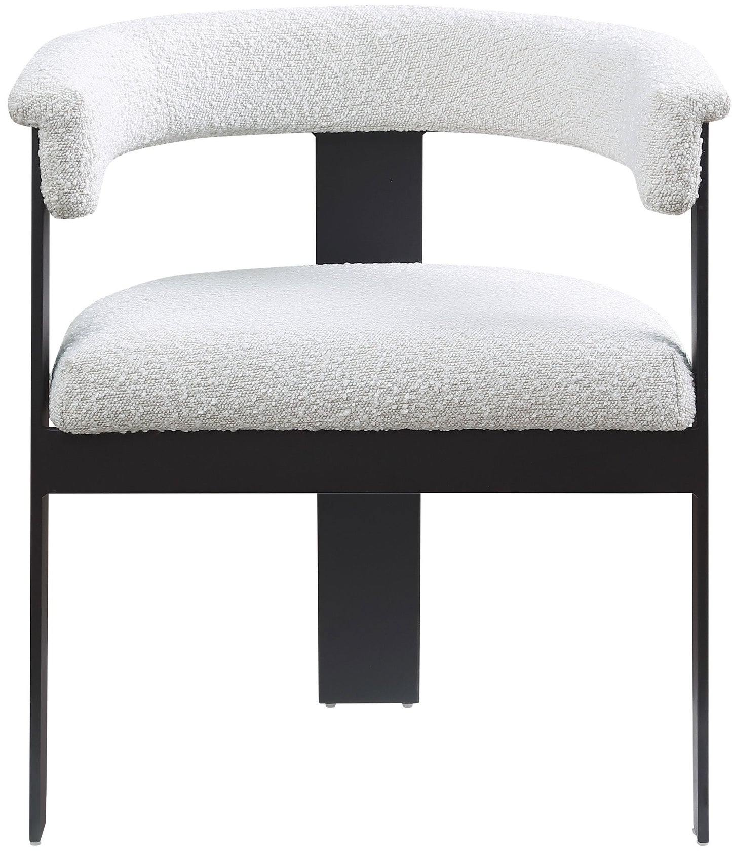 Romeo - Boucle Dining Chair With Black Base (Set of 2)