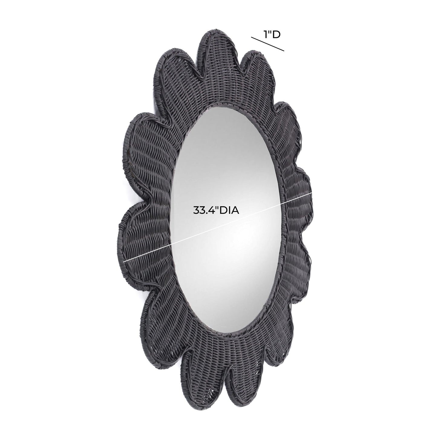 Coralie - Rattan Round Mirror