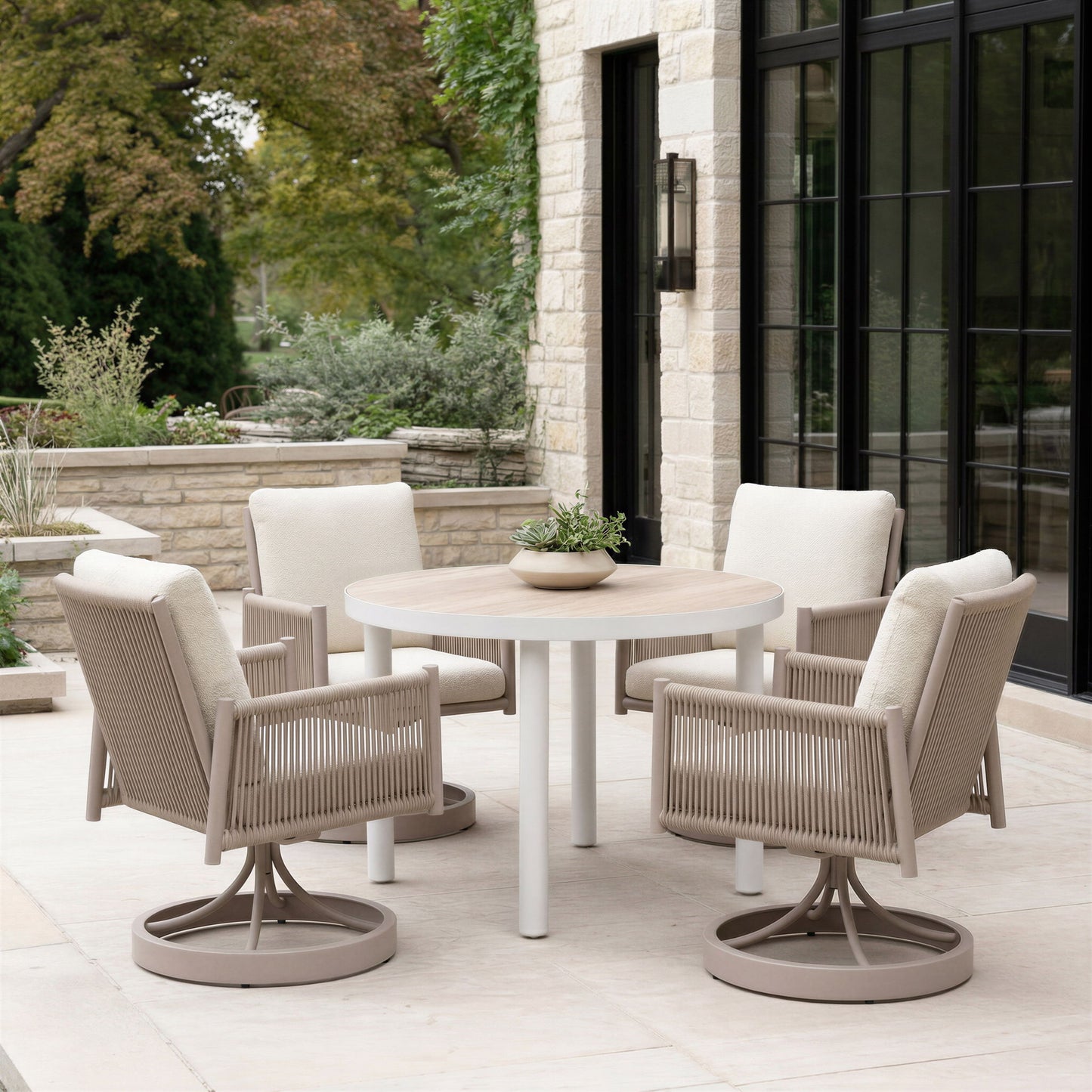 Rivan - Swivel Dining Chair - Beige