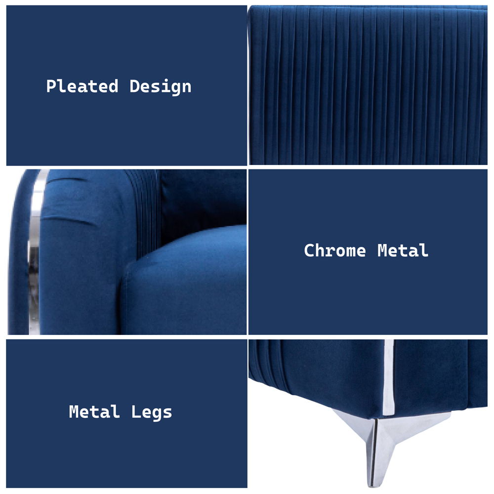 Wenona - Sofa - Blue Velvet