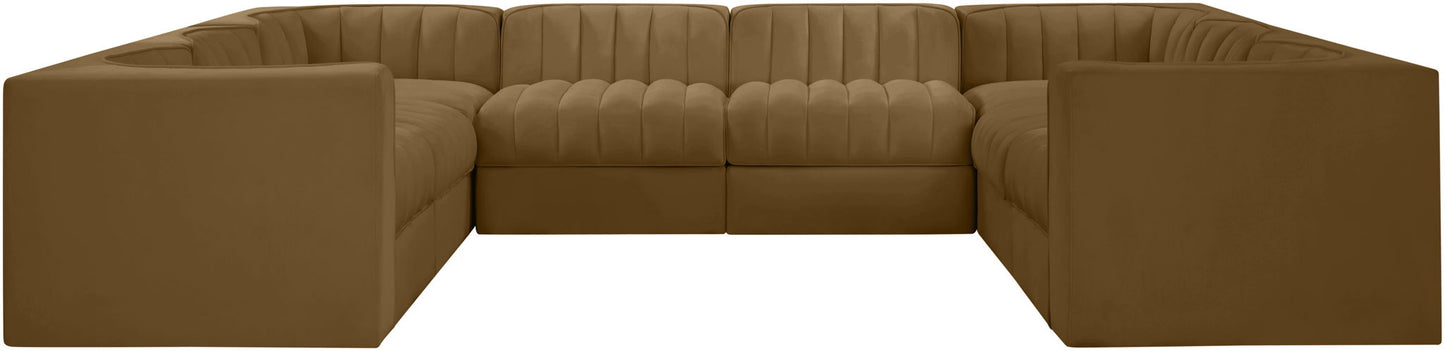 Rummi - Velvet Performance Fabric Upholstered Modular Sectional