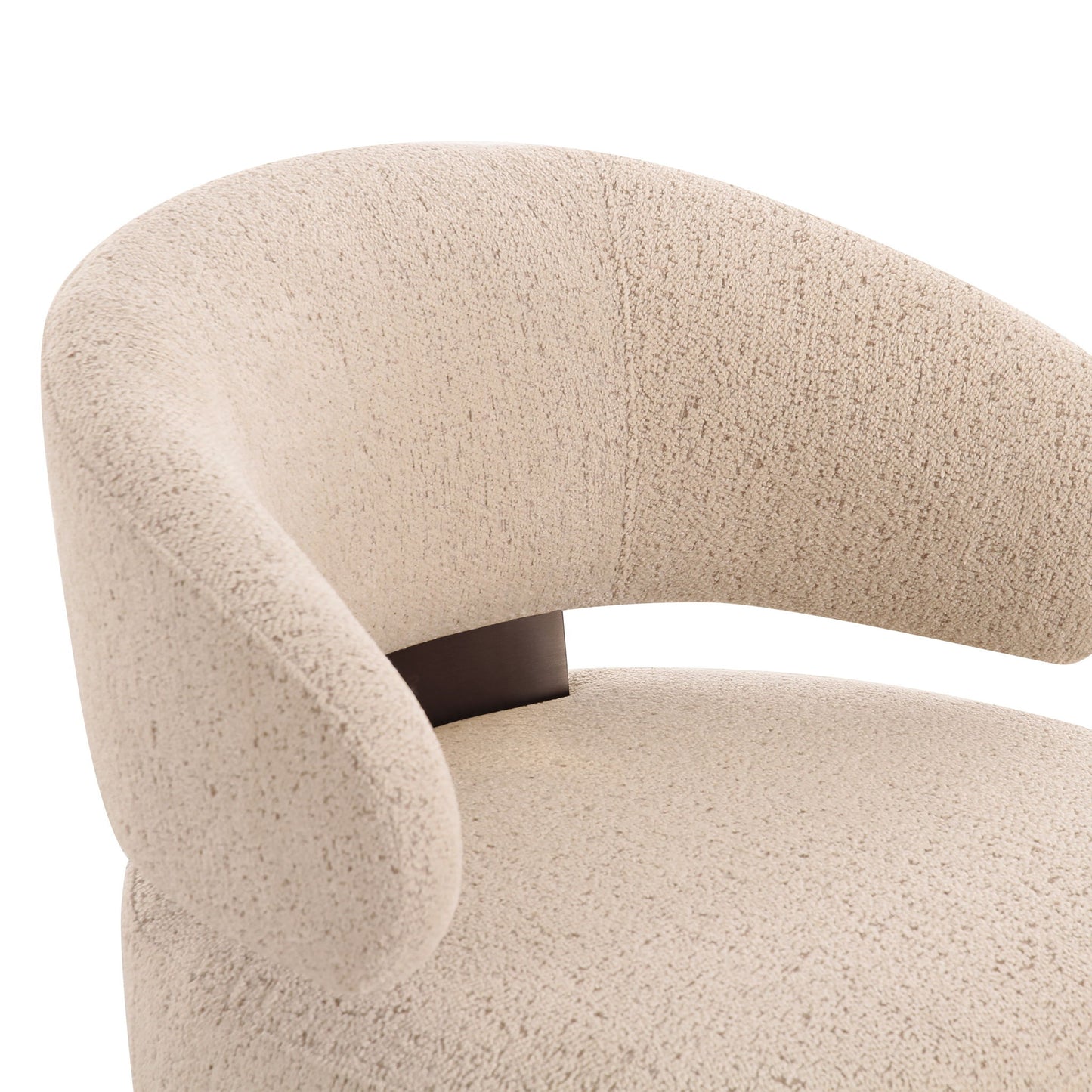 Austin - Boucle Swivel Chair - Cream