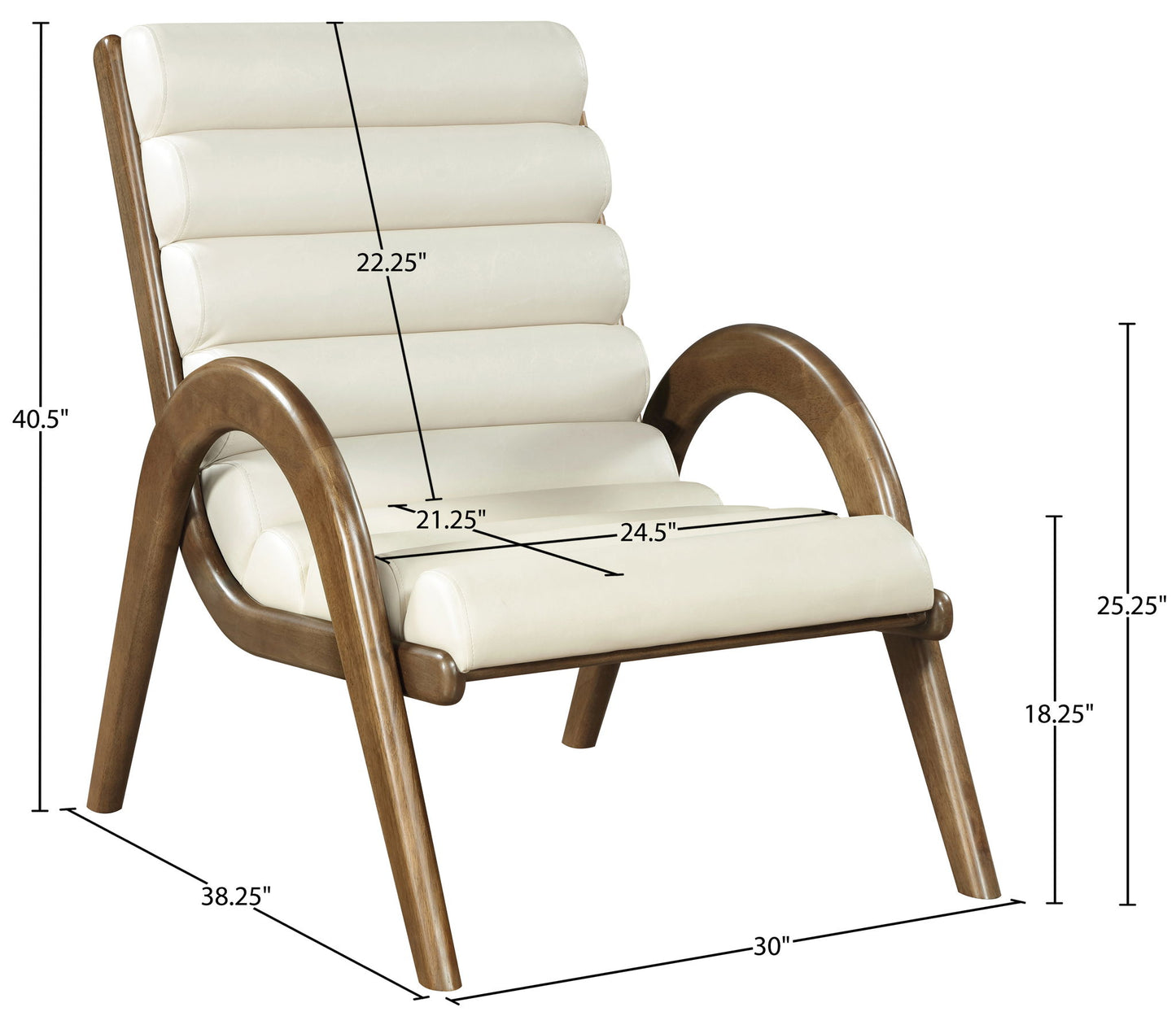 Randal - Accent Chair - Walnut Frame