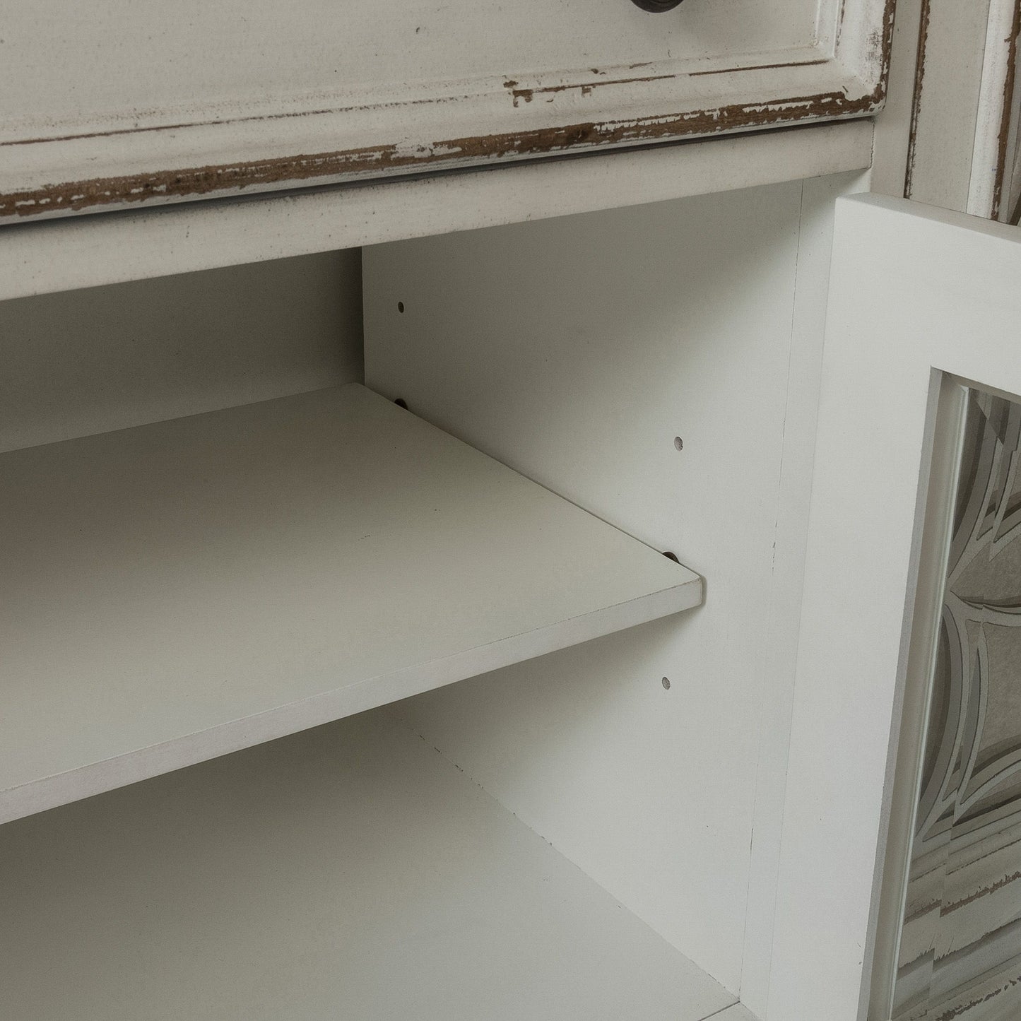 Magnolia Manor - EnteRTAinment TV Stand - Weathered Bisque