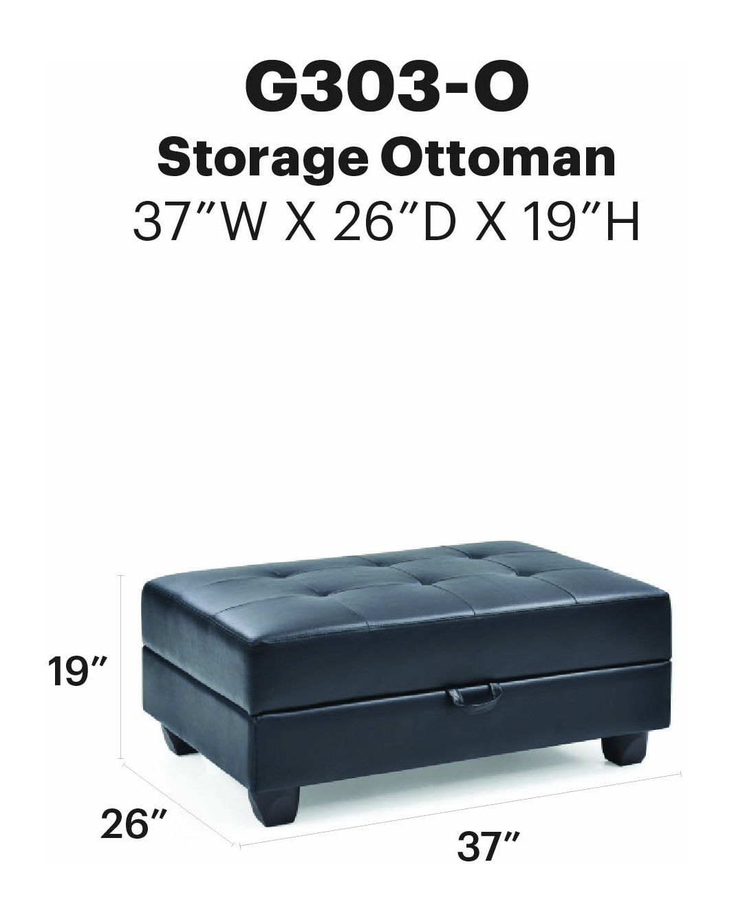 Glory Furniture - Revere - Ottoman