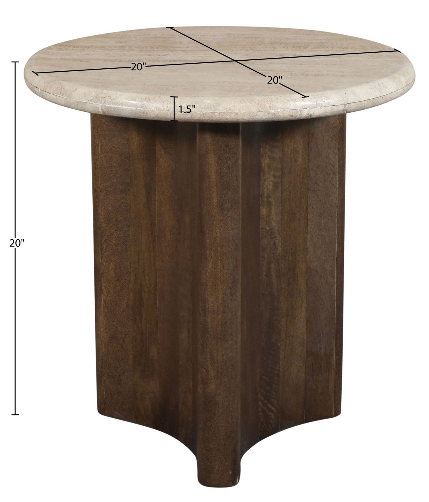 Pietra - Travertine And Mango Wood Table