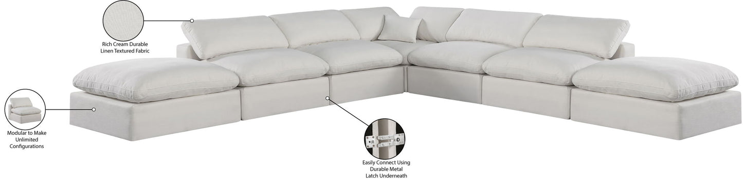 Comfy - 7 Piece Linen Modular Corner Sectional