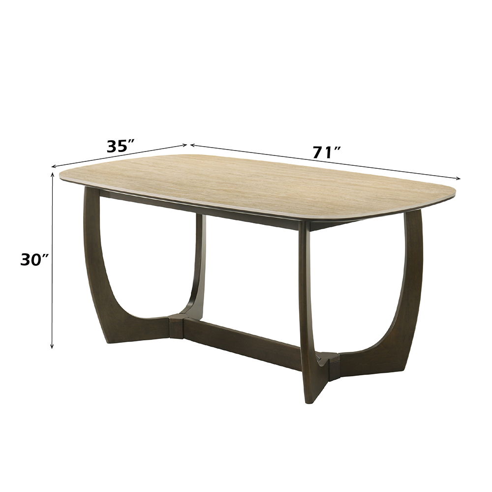 Davita - Dining Table With Ceramic Top - Walnut