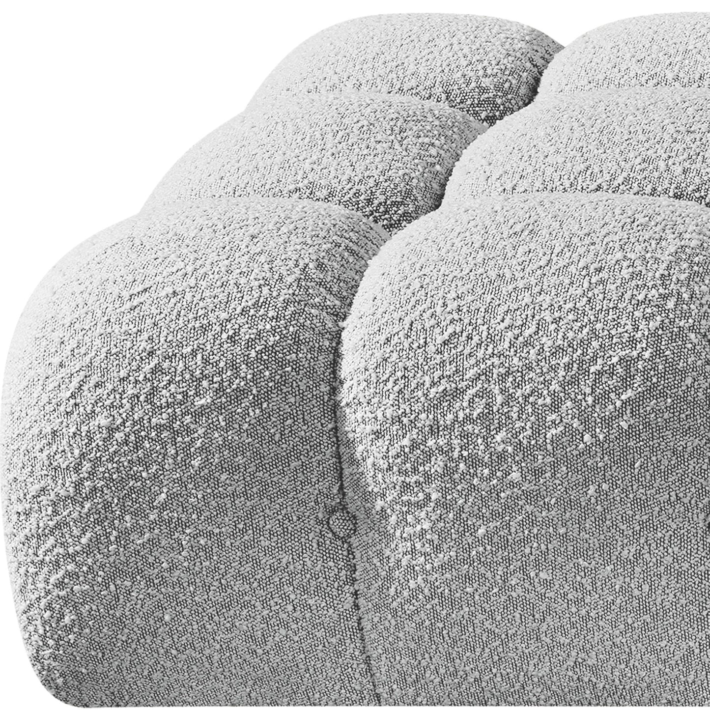 Ames - 4 Piece Boucle Upholstered Modular Sofa With 2 Backless Seats