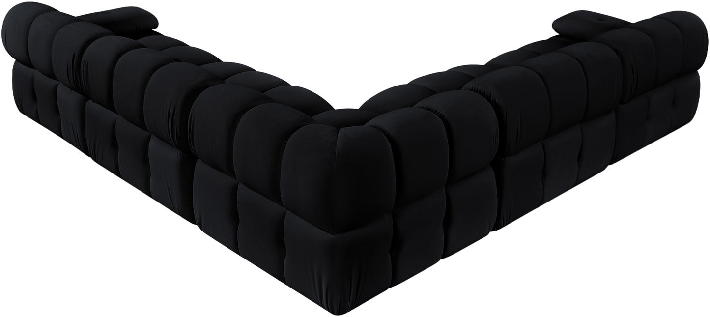 Orin - Velvet Fabric 5 Piece Modular Sectional