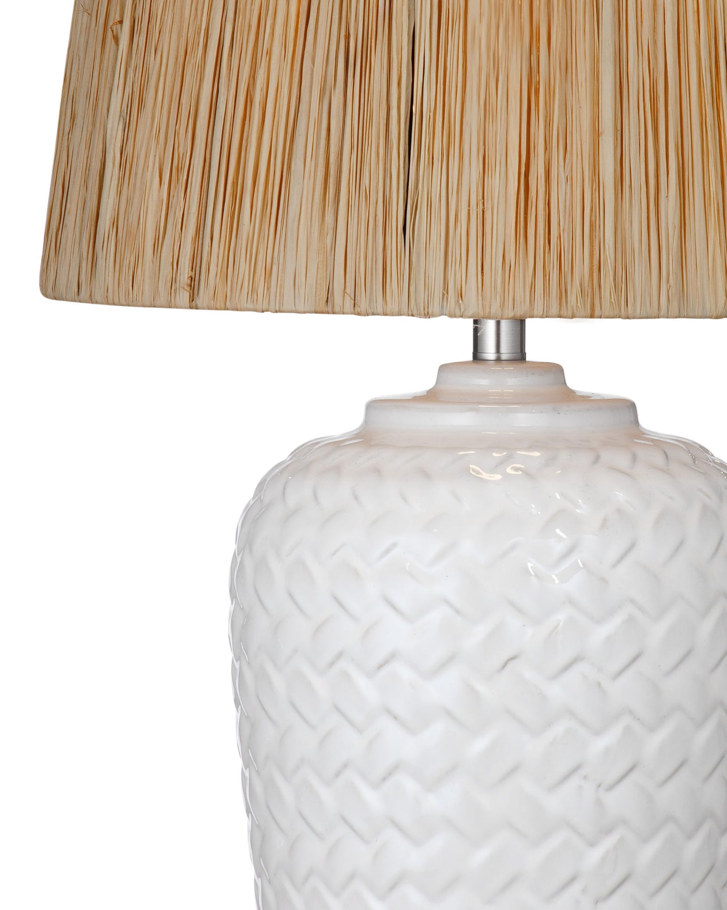 Cendra - Table Lamp - Cream / Raffia