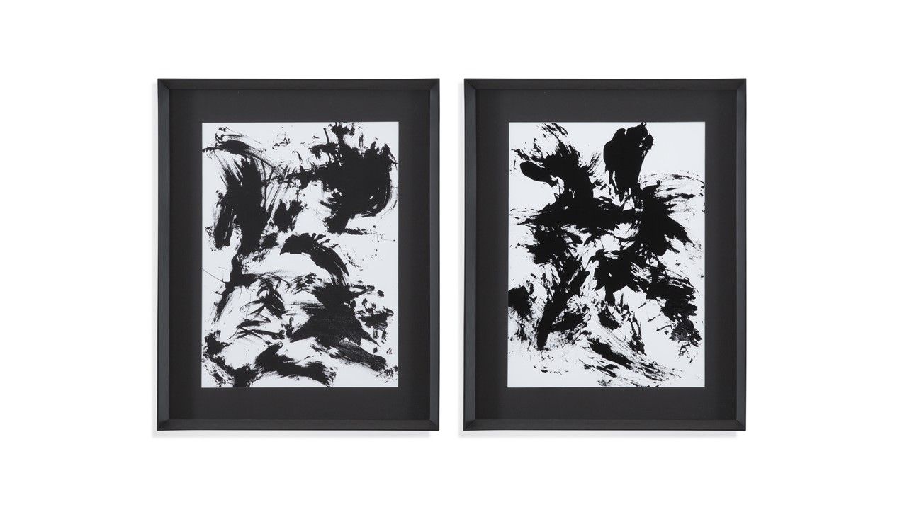 Expressive Abstract II Framed Print - Black