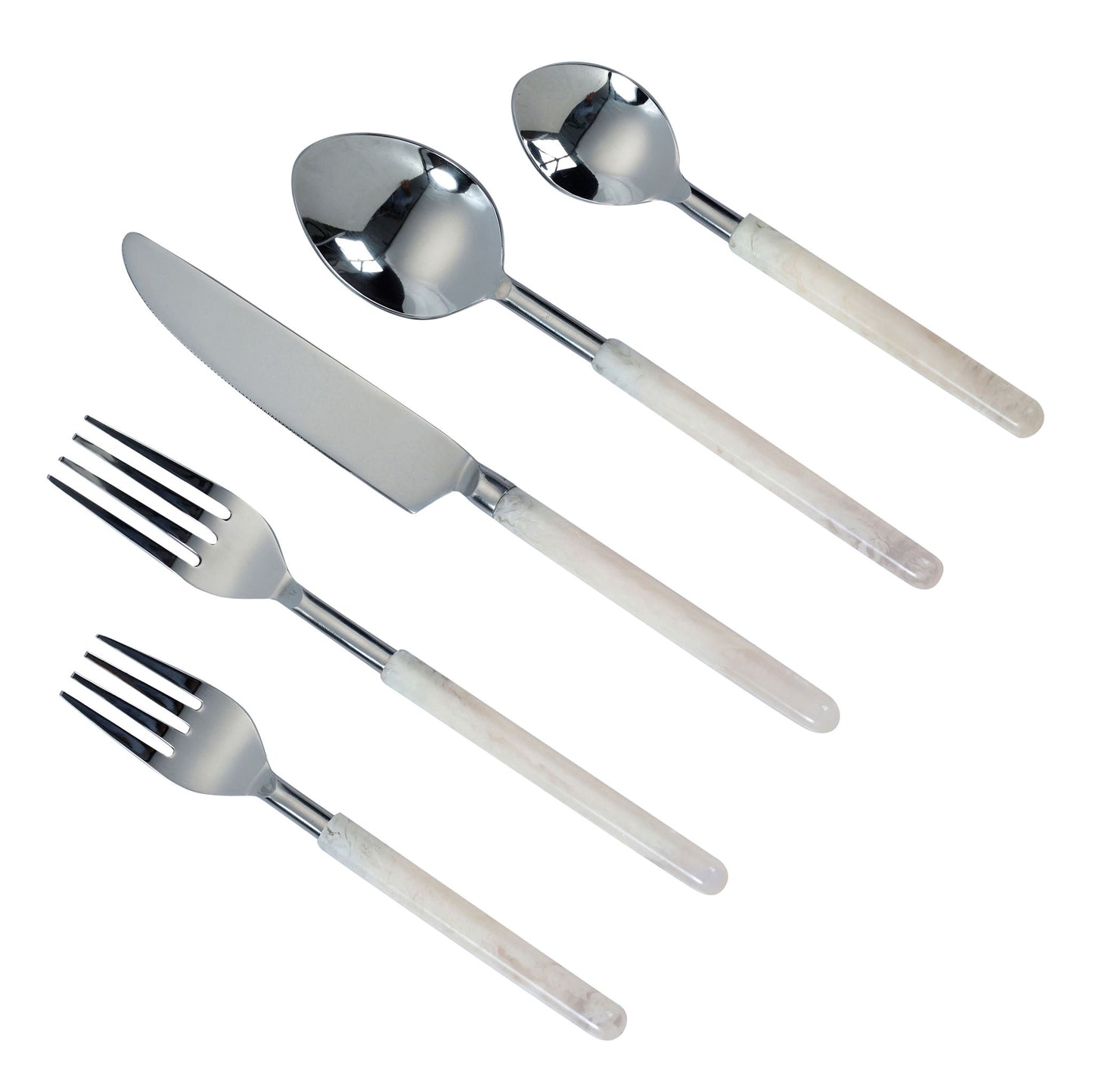 Frose - Stainless Steel Flatware (Set of 5) - Silver