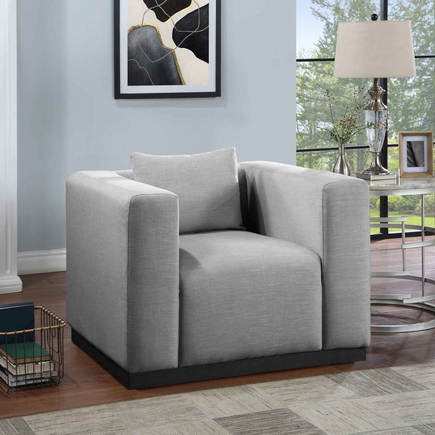 Alfie - Linen Textured Fabic Chair