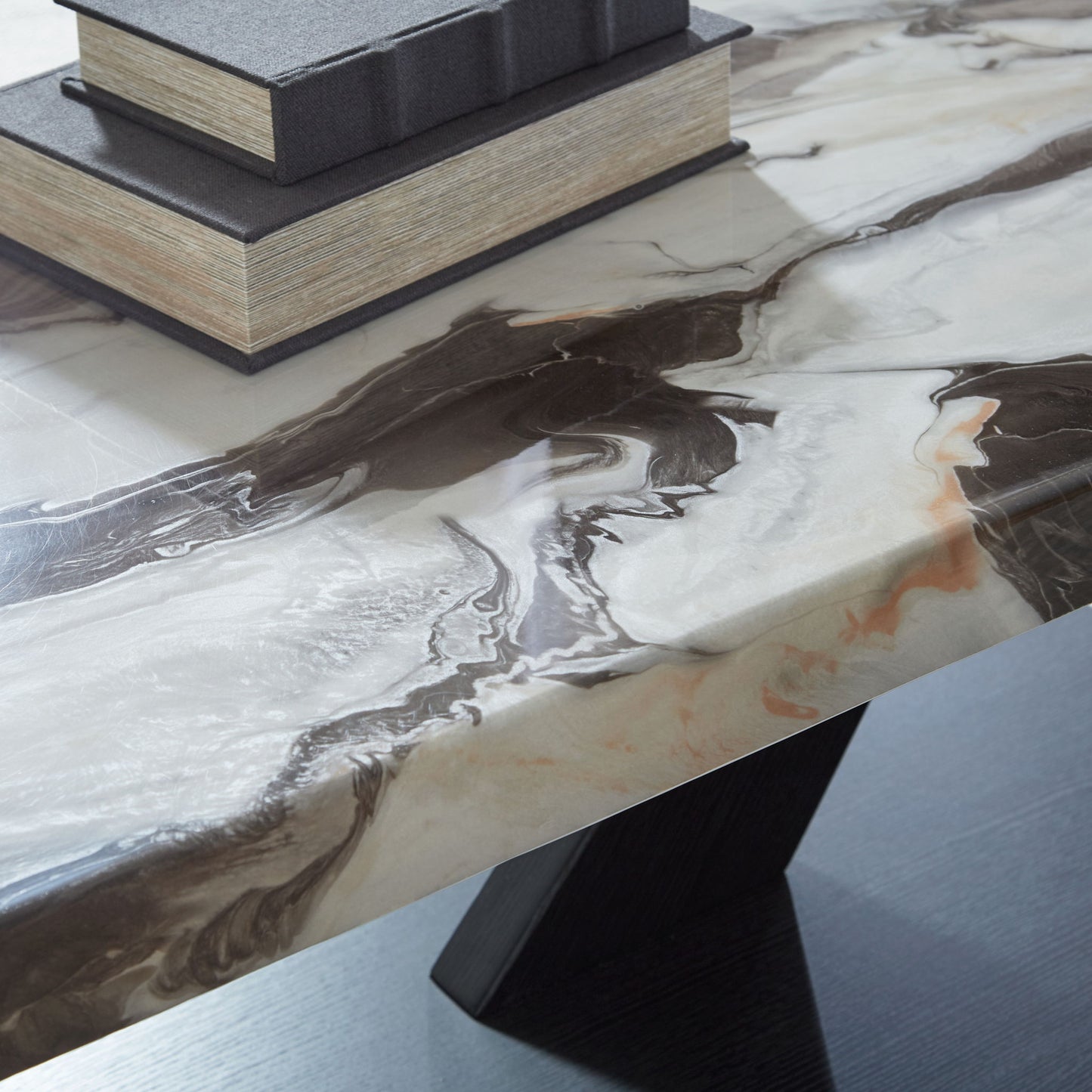 Cendill - Occasional Table Set (Set of 3) - Dark Brown / White / Black