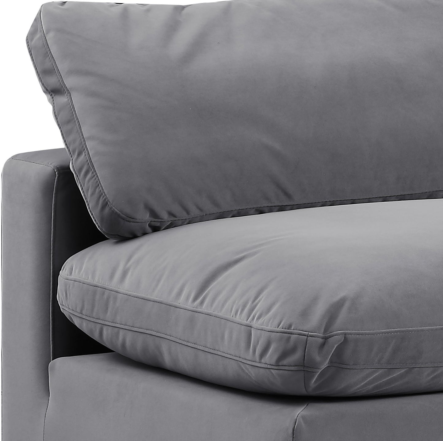Comfy - 6 Piece Velvet Modular Armless Sectional