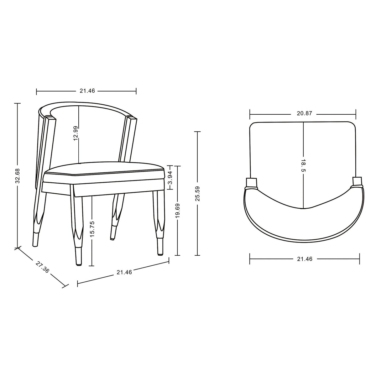 Ola - Dining Chair - Stone