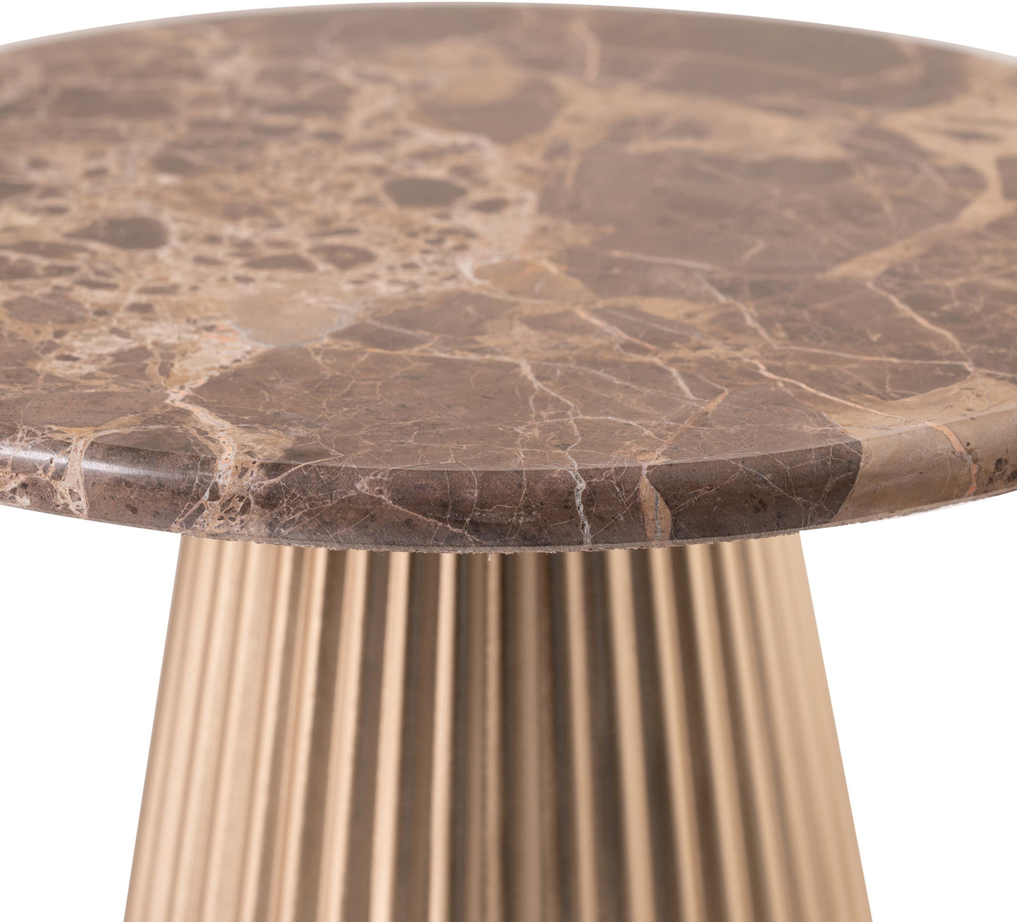 Cindra - Genuine Marble Top And Iron Base Table