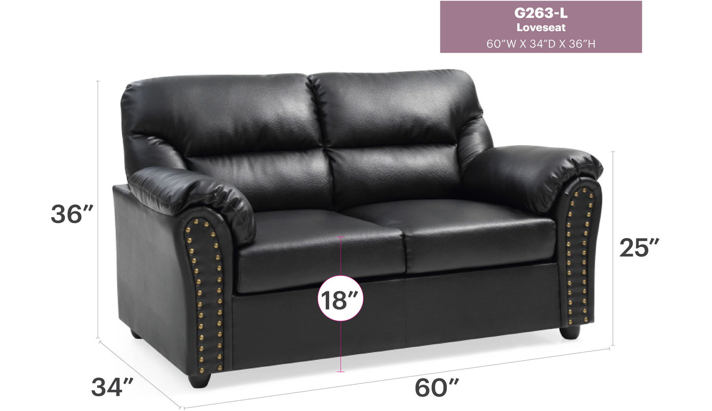 Olney - Loveseat - Black
