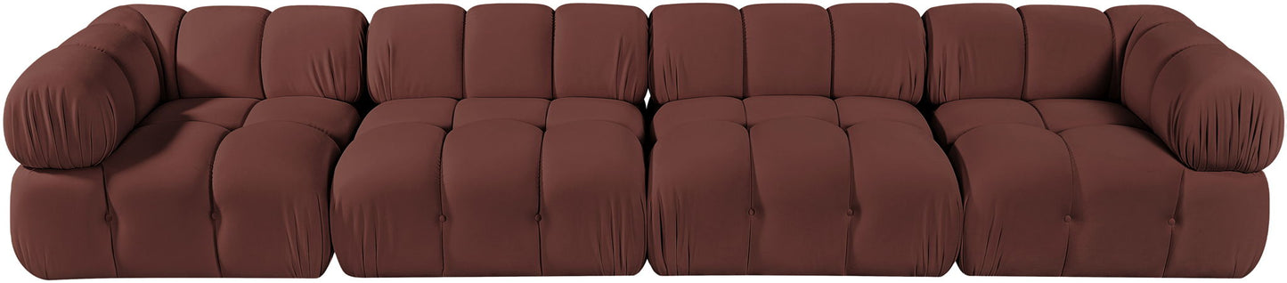Orin - Fabric Velvet 4 Piece Modular Sofa