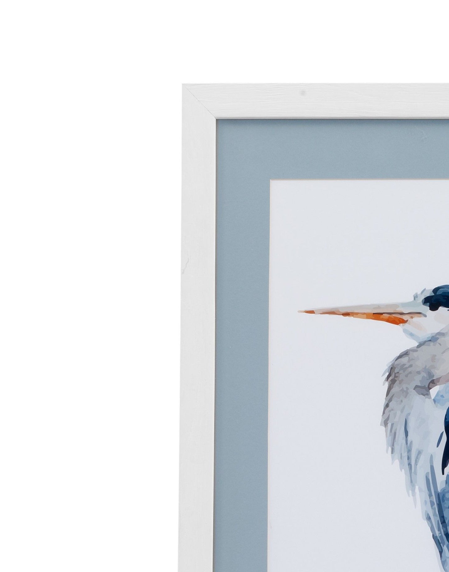 Heron Framed Print (Set of 2) - White