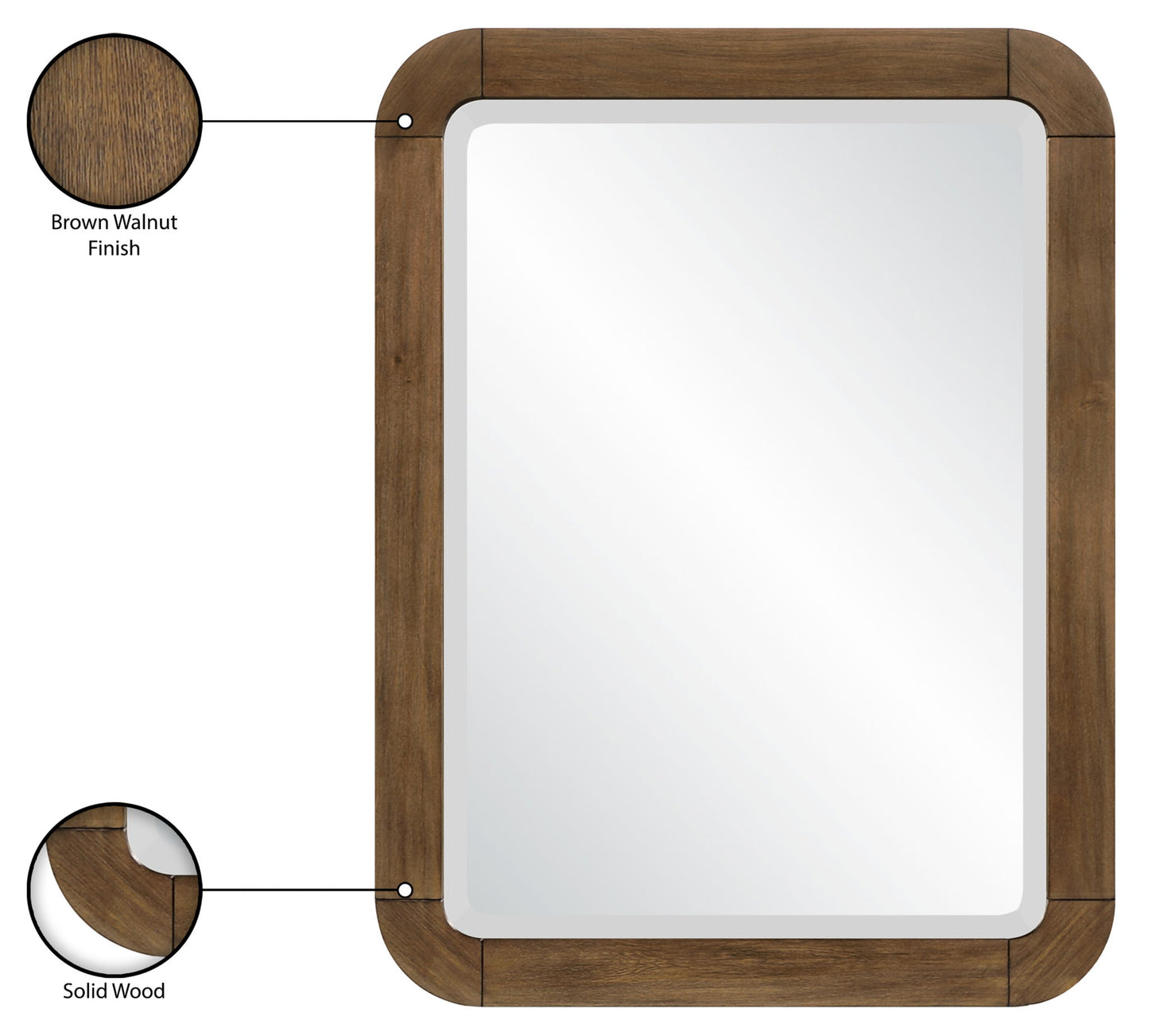 Tiberio - Solid Wood Mirror