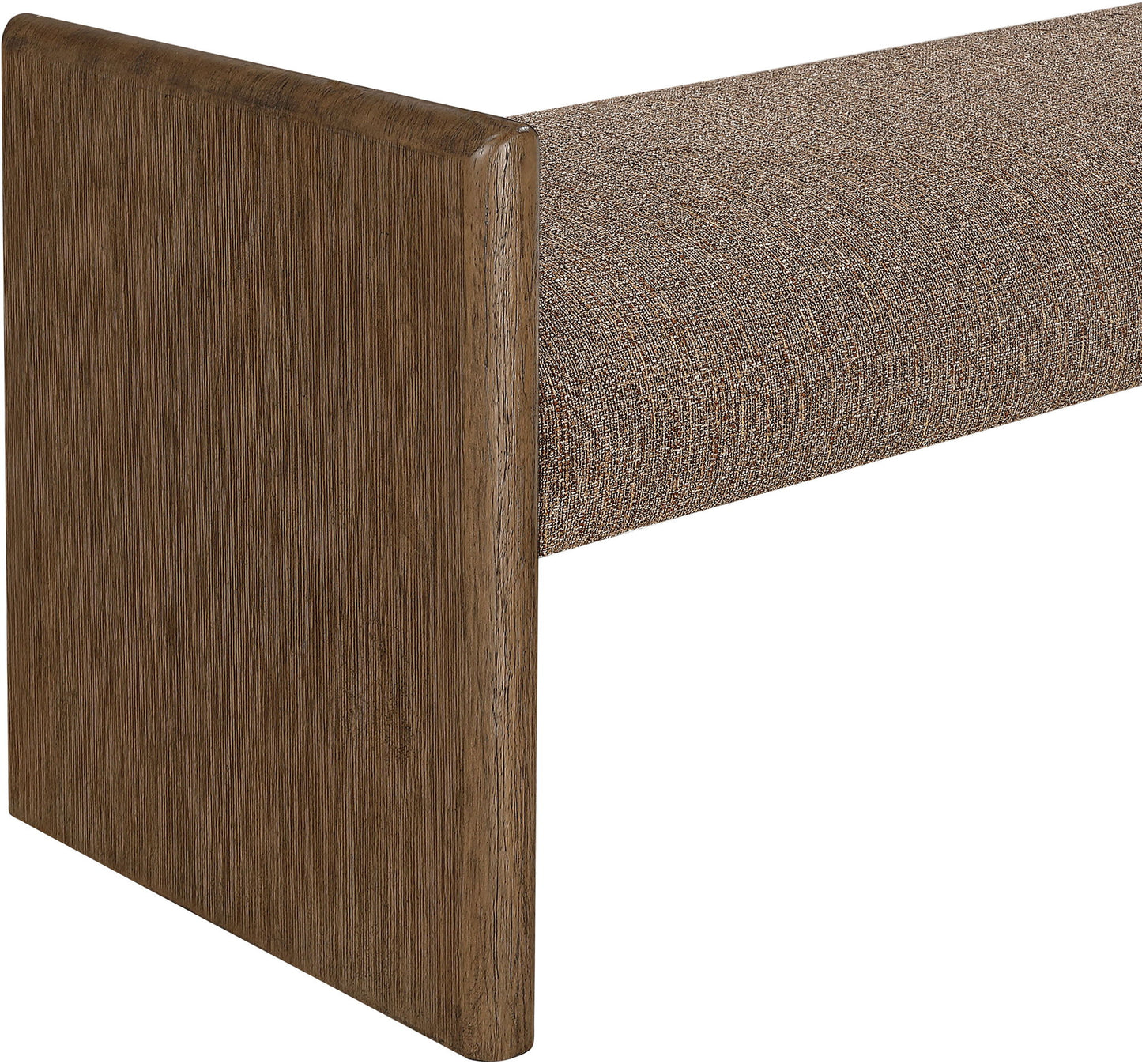 Hickory - Fabric Upholstered Bench - Brown Frame