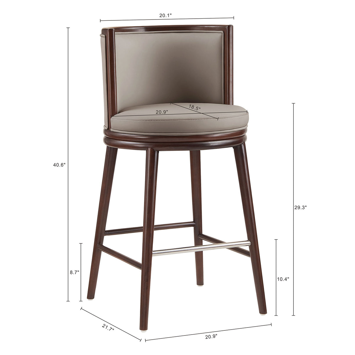Evalyn - Barstool - Taupe