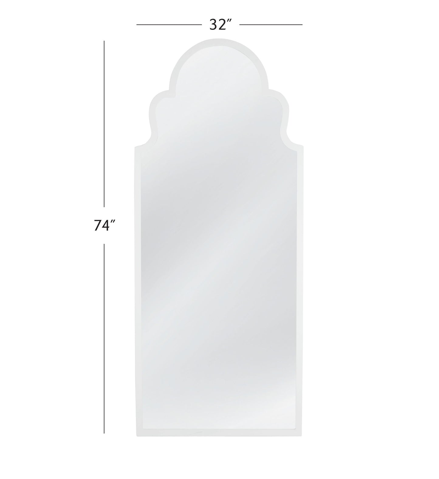 Elberta - Floor Mirror - White