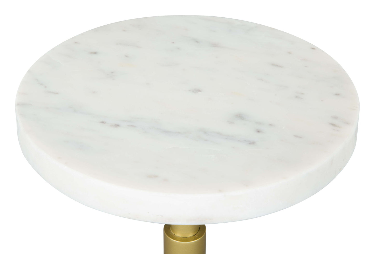 Maurice - Side Table - White / Gold