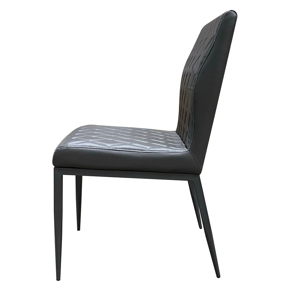 Cargo - Chair - Gray Synthetic Leather & Gunmetal