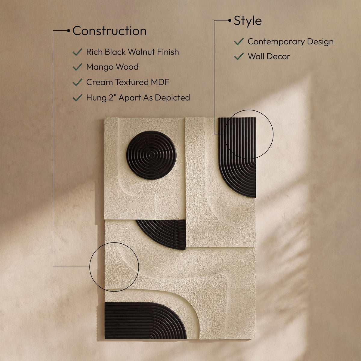 Element - Mango Wood Wall Decor