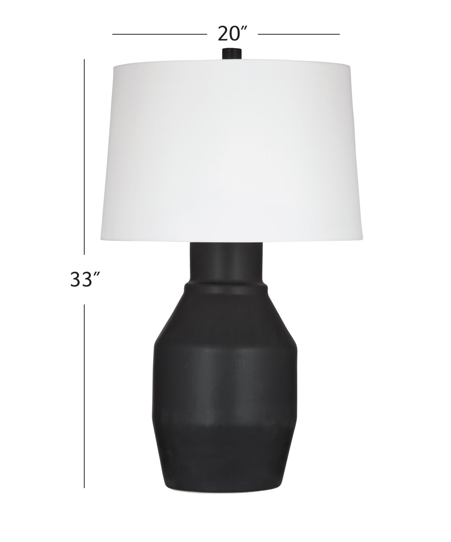 Lowndes - Table Lamp - Black / White